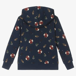 Ralph Lauren-Boys Navy Blue Cotton Zip-Up Top | Childrensalon Outlet