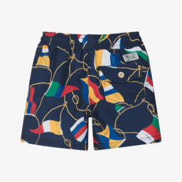 رالف لورين-شورت سباحة بشعار العلم لون كحلي للأولاد | Childrensalon Outlet