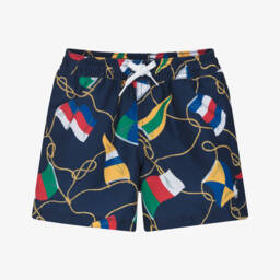 رالف لورين-شورت سباحة بشعار العلم لون كحلي للأولاد | Childrensalon Outlet