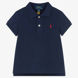 Поло Ralph Lauren-Синяя рубашка поло для мальчиков | Childrensalon Outlet