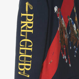 Ralph Lauren-Boys Navy Blue PRL Club Hoodie | Childrensalon Outlet