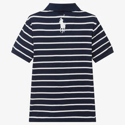 Polo Ralph Lauren-Boys Navy Blue & White Wimbledon Polo Shirt | Childrensalon Outlet
