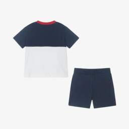 Ralph Lauren-طقم شورت قطن لون كحلي للمواليد | Childrensalon Outlet