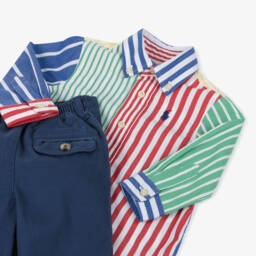 Ralph Lauren-Boys Navy Cotton Trousers Ensemble | Childrensalon Outlet