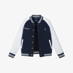 Ralph Lauren-Boys Navy Cotton Wimbledon Jacket | Childrensalon Outlet