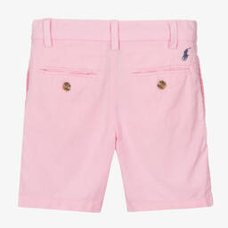 Ralph Lauren-Boys Pink Linen & Cotton Shorts | Childrensalon Outlet