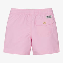 Polo Ralph Lauren-Boys Pink Logo Swim Shorts | Childrensalon Outlet
