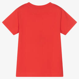 Polo Ralph Lauren-Boys Red Cotton Logo T-Shirt | Childrensalon Outlet