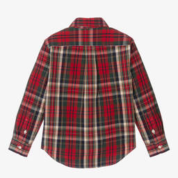 Ralph Lauren-Хлопковая рубашка в красно-зеленую клетку | Childrensalon Outlet