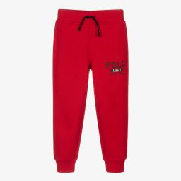 Polo Ralph Lauren-Boys Red Logo Joggers | Childrensalon Outlet