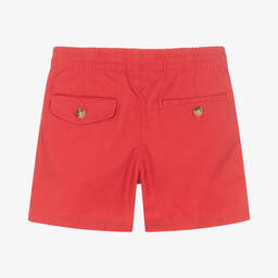 Поло Ralph Lauren-Красные шорты из саржи | Childrensalon Outlet