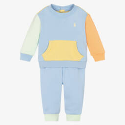 Ralph Lauren-Boys Sky-Hued Casual Tracksuit Set | Childrensalon Outlet