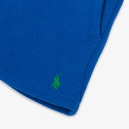 رالف لورين-شورت صبياني بلون السماء مع شعار محبوك | Childrensalon Outlet