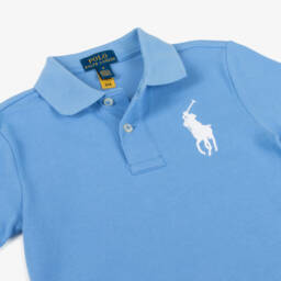 Ralph Lauren-Фирменная рубашка поло небесного цвета для мальчиков | Childrensalon Outlet