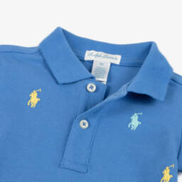 Ralph Lauren-بولو قطني ناعم أزرق للأولاد | Childrensalon Outlet