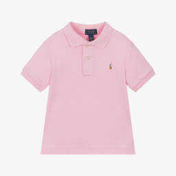 Ralph Lauren-Boys Soft Pink Cotton Polo | Childrensalon Outlet