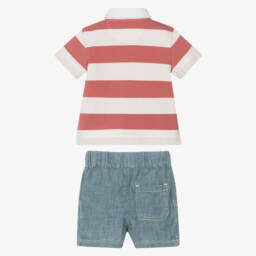 Ralph Lauren-طقم أولاد مخطط للرجبي وشامبراي | Childrensalon Outlet