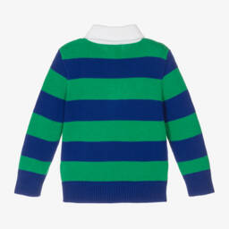 Ralph Lauren-Boys Striped Cotton Polo Sweater | Childrensalon Outlet