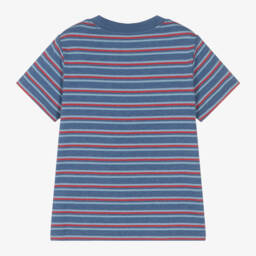 Ralph Lauren-Boys Striped Cotton Tee in Blue | Childrensalon Outlet