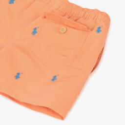 Ralph Lauren-شورت سباحة برتقالي بشعار للأولاد | Childrensalon Outlet