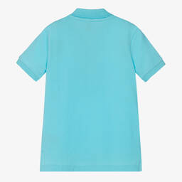 Polo رالف لورين-توب بولو قطن بيكيه لون أزرق تركواز للأولاد | Childrensalon Outlet