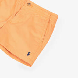 Ralph Lauren-Boys Vibrant Orange Twill Shorts | Childrensalon Outlet