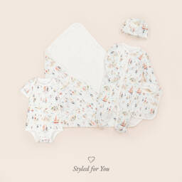 Ralph Lauren-Boys White Nautical Print Bodysuit | Childrensalon Outlet