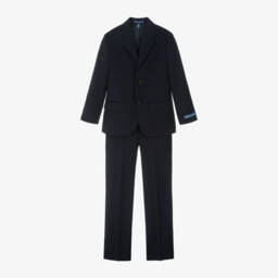 Ralph Lauren-Boys Woollen Navy Suit Set | Childrensalon Outlet