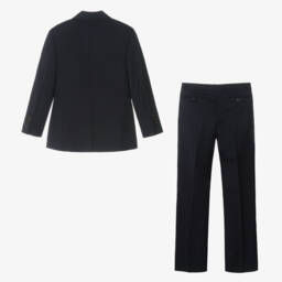 Ralph Lauren-Boys Woollen Navy Suit Set | Childrensalon Outlet