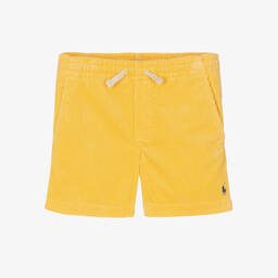 Polo Ralph Lauren-Boys Yellow Corduroy Shorts | Childrensalon Outlet