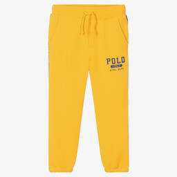 Polo Ralph Lauren Boys Yellow Cotton Joggers Childrensalon Outlet