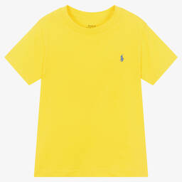 Поло Ralph Lauren-Желтая хлопковая футболка | Childrensalon Outlet