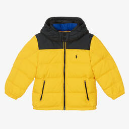 Ralph Lauren-Boys Yellow Down-Filled Puffer Jacket | Childrensalon Outlet