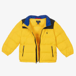Ralph Lauren-Boys Yellow Down-Filled Puffer Jacket | Childrensalon Outlet