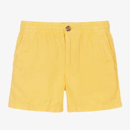 Ralph Lauren-Boys Yellow Linen & Cotton Shorts | Childrensalon Outlet