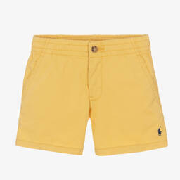 Polo Ralph Lauren Boys Yellow Twill Logo Shorts Childrensalon Outlet