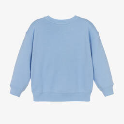 Ralph Lauren-Girls Blue Cotton Logo Sweatshirt | Childrensalon Outlet