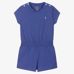 Ralph Lauren-Голубой хлопковый комбинезон для девочек | Childrensalon Outlet