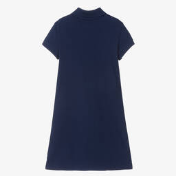 Ralph Lauren-Girls Blue Cotton Polo Shirt Dress | Childrensalon Outlet