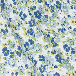 رالف لورين-فستان قطن سيرسوكر لون أزرق بطبعة ورود | Childrensalon Outlet