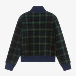 Ralph Lauren-Girls Blue-Green Tartan Corduroy Top | Childrensalon Outlet