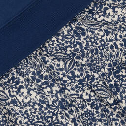 Ralph Lauren-Girls Blue Jersey & Floral Cotton Dress | Childrensalon Outlet