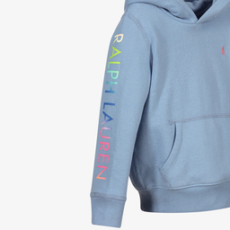 Ralph Lauren-Girls Blue Logo Hoodie | Childrensalon Outlet