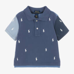 Ralph Lauren-Girls Blue Logo Polo Top | Childrensalon Outlet