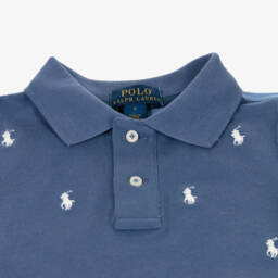 Ralph Lauren-Girls Blue Logo Polo Top | Childrensalon Outlet