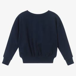 Polo Ralph Lauren-سويتشيرت قطن جيرسي لون كحلي للبنات | Childrensalon Outlet