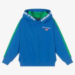 Polo Ralph Lauren-سويتشيرت قطن جيرسي لون أزرق للبنات | Childrensalon Outlet