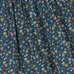 Ralph Lauren-Girls Blue & Pink Floral Cotton Dress | Childrensalon Outlet