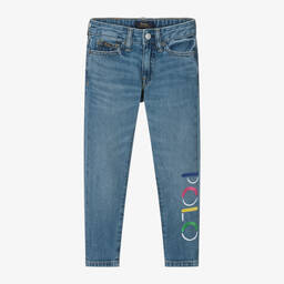 Ralph Lauren-Girls Blue Slim Boyfriend Denim Jeans | Childrensalon Outlet