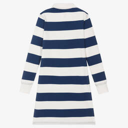 Polo Ralph Lauren-Girls Blue Stripe Rugby Dress | Childrensalon Outlet